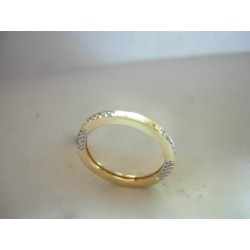 Złota obrączka z cyrkoniami swarovskiego !! id: 930