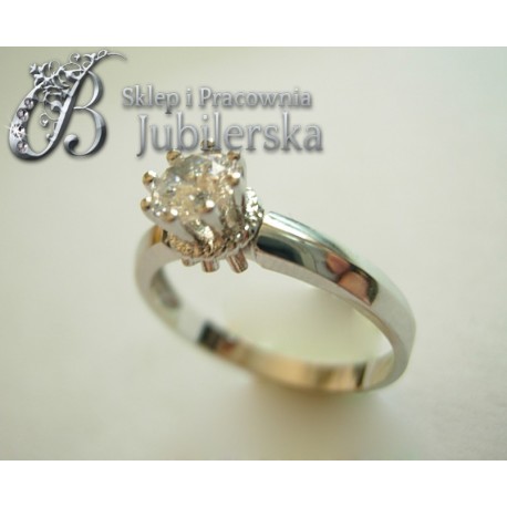 Złoty PIERŚCIONEK z cyrkonią swarovskiego! id: 979