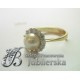 Piękny złoty pierścionek z PERŁĄ HODOWANĄ! id: 1223