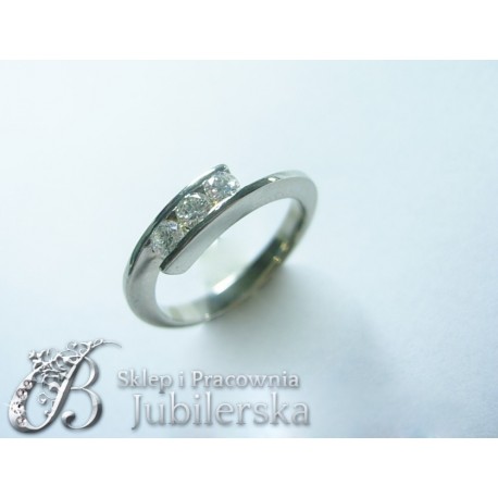 Wspaniały złoty pierścionek 0.30 ct w próbie 585! id: 1297