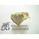 Piękny złoty pierścionek serce z cyrkonimi swarovskiego! id: 1358