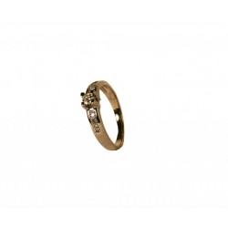 Piękny złoty pierścionek z brylantem 0.21 ct SI1/H id: 1434