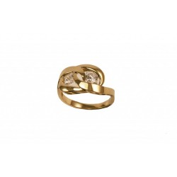Piękny złoty pierścionek z cyrkonimi swarovskiego! id: 1440