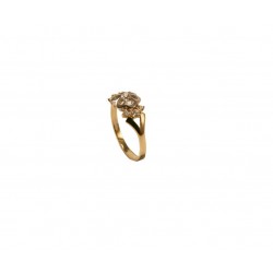 Piękny złoty pierścionek z cyrkonimi swarovskiego kwiat! id: 1441