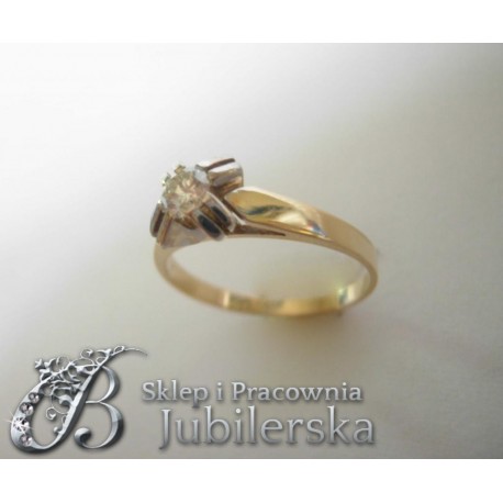 Ekskluzywny pierścionek z brylantem 0.40 CT SI1/H id: 1503