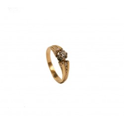 Piękny złoty pierścionek z brylantem 0.68 ct SI1/H id: 1516