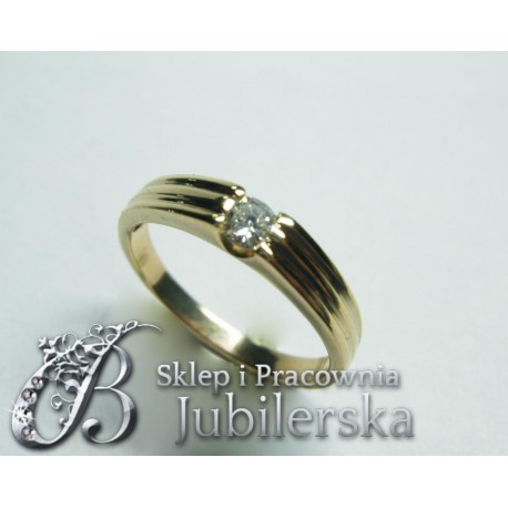 Ekskluzywny pierścionek z brylantem 0.30 CT SI1/H id: 1555