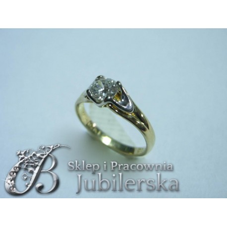 WSPANIAŁY Pierścionek z BRYLANTEM 0.54 ct id: 1588