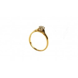Piękny złoty pierścionek z brylantem 0.55 ct SI1/E id: 1623