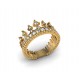 Wspaniały złoty pierścionek korona! 0.33 id: 1671