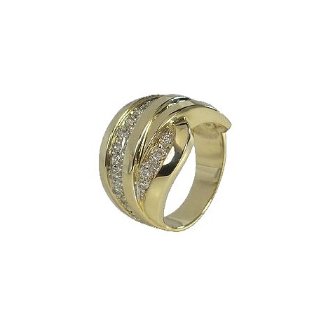 Złoty pierścionek z cyrkoniami id: 129