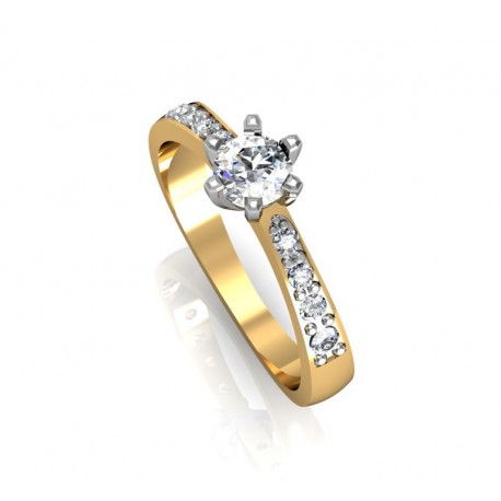 WSPANIAŁY Pierścionek z BRYLANTAMI 0,44 ct -50% id: 1704