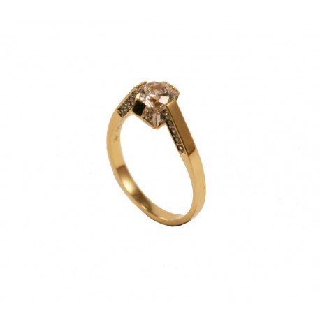 Złoty pierścionek z cyrkoniami id: 197