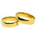 Wspaniałe złote obrączki w próbie 585