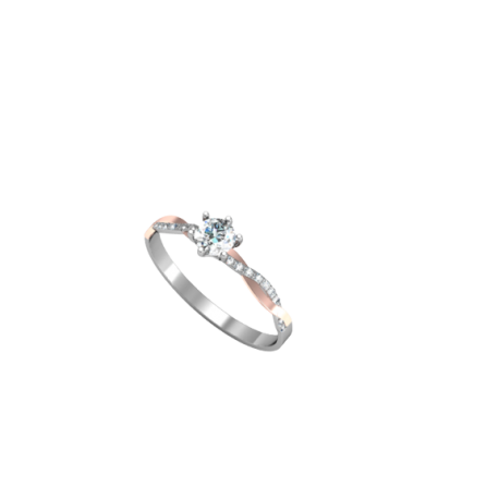 WSPANIAŁY Pierścionek z BRYLANTAMI 0,45 ct