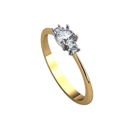WSPANIAŁY Pierścionek z BRYLANTAMI 0,48 ct