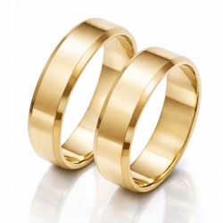 Złote FAZOWANE obrączki ślubne w próbie 585! PARA, GRAWER GRATIS 5.0 mm id: 2262