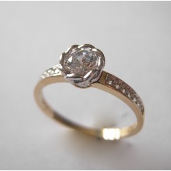 Wspaniały złoty pierścionek z cyrkonią ! 585 id: 309