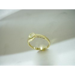 Piękny złoty pierścionek z brylantami! 0.35 ct id: 378