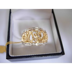 Ekskluzywny złoty pierścionek ,,ażurowy" id: 44
